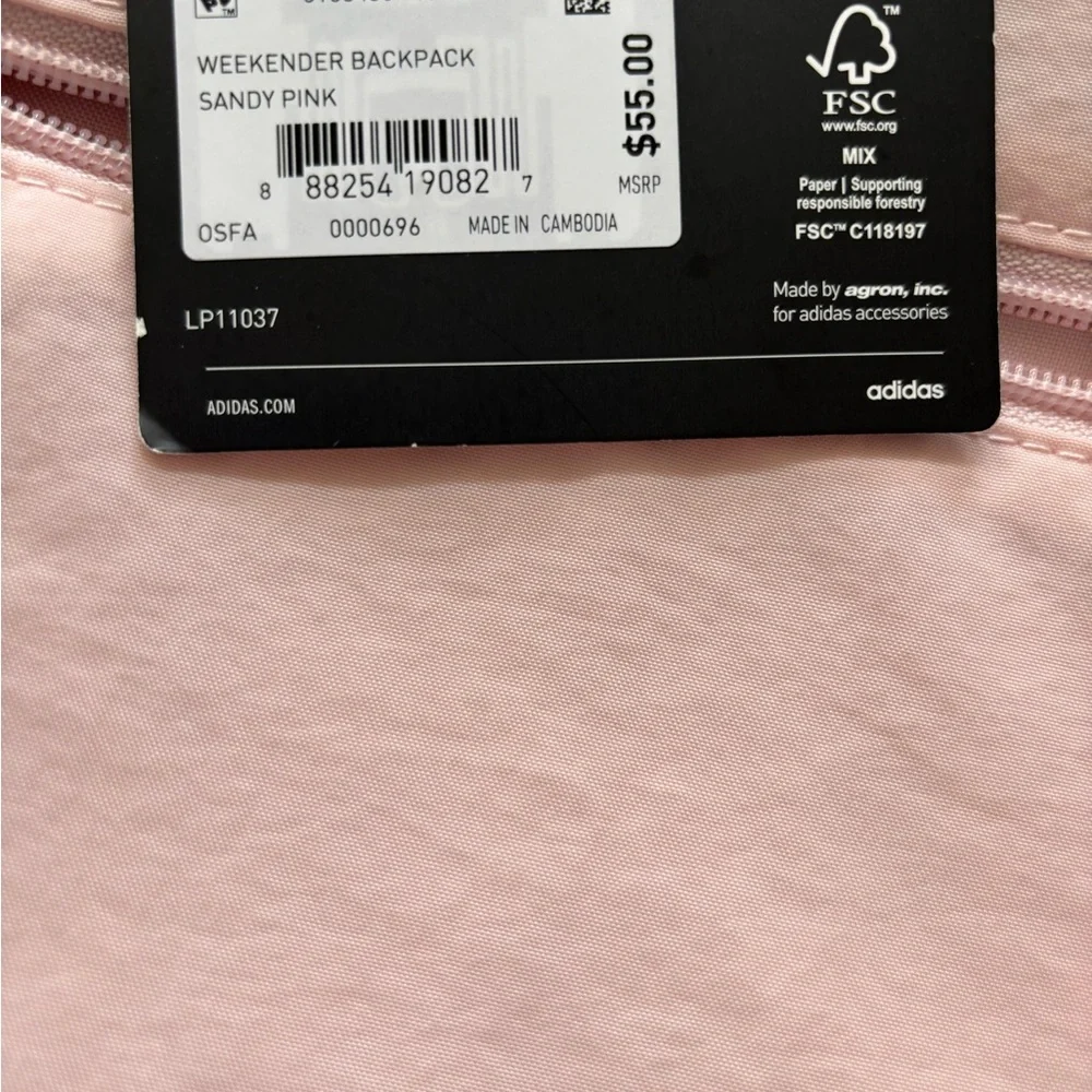 Adidas Weekender Pink Backpack NWT‎ - Picture 3 of 5